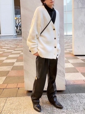 「LiNoH（リノー）のアイテム（パンツ）」を使った、ゆのさん（メンズ・173cm）の冬コーディネート