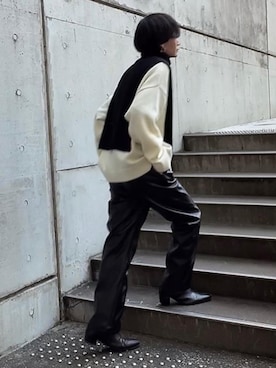 「モード系」｜「アイテム（その他）」を使った、ゆのさん（メンズ・173cm）の冬コーディネート