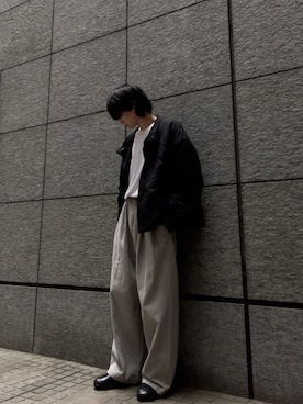 「HOLY IN CODE（ホーリーインコード）のアイテム（ジャケット/アウター）」を使った、ゆのさん（メンズ・173cm）の春コーディネート