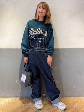 「BEN DAVIS（ベンデイビス）のアイテム（スウェット）」を使った、てらちゃんさん（レディース・164cm）の冬コーディネート