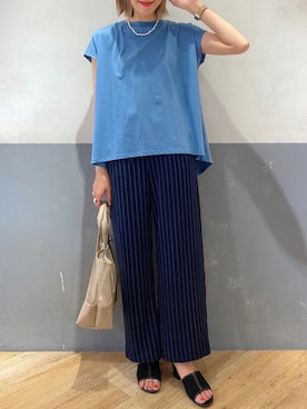 「RAG MACHINE（ラグマシーン）のアイテム（パンツ）」を使った、てらちゃんさん（レディース・164cm）の夏コーディネート