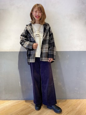 「チェック柄に恋してる」｜てらちゃんさん（レディース・164cm）の秋コーディネート