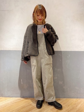 「CAMP7（キャンプセブン）のアイテム（その他アウター）」を使った、てらちゃんさん（レディース・164cm）の秋コーディネート