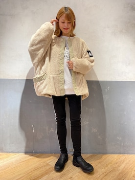 「CAMP7（キャンプセブン）のアイテム（その他アウター）」を使った、てらちゃんさん（レディース・164cm）の秋コーディネート