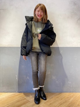 「HONEYSUCKLE ROSE（ハニーサックルローズ）のアイテム（その他アウター）」を使った、てらちゃんさん（レディース・164cm）の秋コーディネート