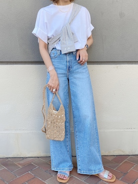 「SOMETHING（サムシング）のアイテム」を使った、てらちゃんさん（レディース・164cm）の夏コーディネート