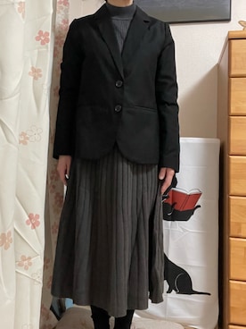「アイテム（テーラードジャケット）」を使った、ともさん（レディース・154cm）の冬コーディネート