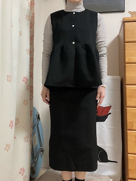「アイテム（ベスト）」を使った、ともさん（レディース・154cm）の秋コーディネート