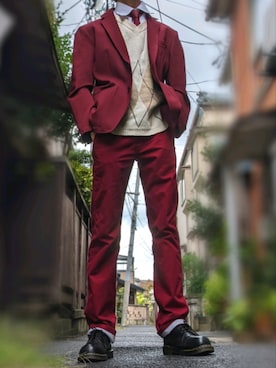 「アイテム（フォーマルスーツ/小物）」を使った、1w4shi（いわし）さん（メンズ・173cm・10代）の秋コーディネート