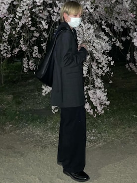 「韓国」｜「アイテム（セットアップ）」を使った、꽃/hanangさん（メンズ・168cm）の春コーディネート