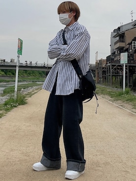 「HOLY IN CODE（ホーリーインコード）のアイテム」を使った、꽃/hanangさん（メンズ・168cm）の春コーディネート