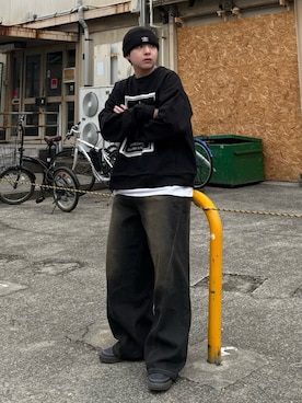 「UMBRO（アンブロ）のアイテム」を使った、꽃/hanangさん（メンズ・168cm）の冬コーディネート