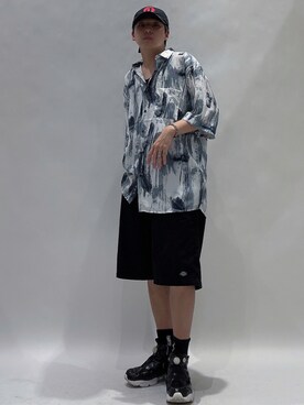 「アイテム（インテリア、パープル系）」を使った、꽃/hanangさん（メンズ・168cm）の夏コーディネート