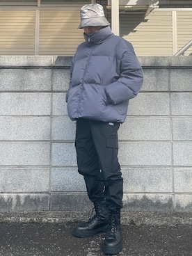 「アイテム（インテリア、パープル系）」を使った、꽃/hanangさん（メンズ・168cm）の冬コーディネート