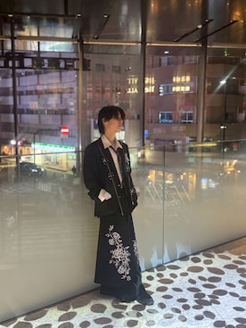 「GRANCY（グランシー）のアイテム（トップス）」を使った、ruiさん（メンズ・170cm）の春コーディネート