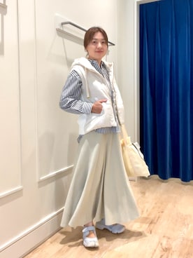 「スカートコーデ」｜「アイテム（ブルゾン）」を使った、shinoさん（レディース・156cm）の秋コーディネート