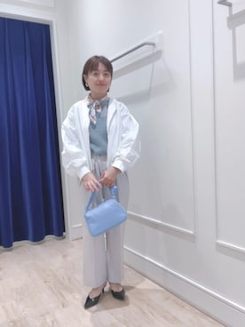「春ニット」｜「アイテム（ブルゾン）」を使った、shinoさん（レディース・156cm）の春コーディネート