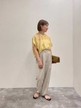 「接触冷感パンツ」｜shinoさん（レディース・156cm）の春コーディネート
