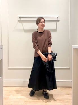 「ブラウン×ブラック」｜shinoさん（レディース・156cm）の夏コーディネート