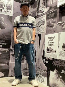 「Reebok（リーボック）のアイテム（帽子）」を使った、KAZUさん（メンズ・161cm）の春コーディネート