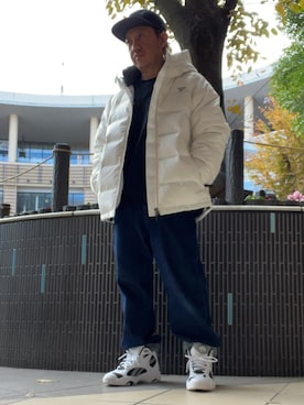 「Reebok（リーボック）のアイテム（キャップ）」を使った、KAZUさん（メンズ・161cm）の冬コーディネート