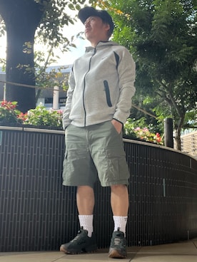 「アイテム（アウトドア/スポーツ）」を使った、KAZUさん（メンズ・161cm）の秋コーディネート