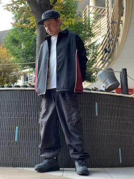 「Reebok（リーボック）のアイテム（キャップ）」を使った、KAZUさん（メンズ・161cm）の冬コーディネート