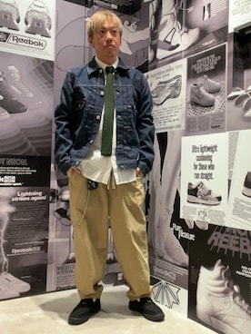 「Reebok（リーボック）のアイテム（ジャケット/アウター）」を使った、KAZUさん（メンズ・161cm）の春コーディネート