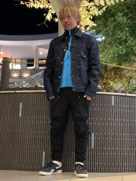 「アイテム（ナイロンジャケット）」を使った、KAZUさん（メンズ・161cm）の冬コーディネート