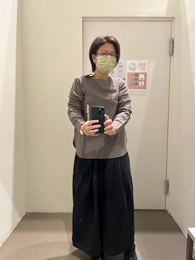 「アイテム（その他トップス）」を使った、mikeiさん（レディース・163cm）の秋コーディネート