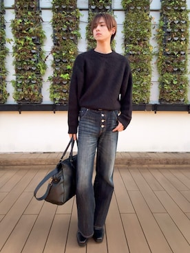 「アイテム（ボストンバッグ）」を使った、Fuuyaさん（メンズ・170cm）の秋コーディネート