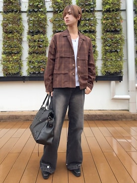 「アイテム（ボストンバッグ）」を使った、Fuuyaさん（メンズ・170cm）の秋コーディネート