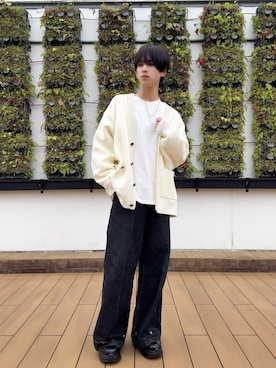 「アイテム（イヤーカフ）」を使った、Fuuyaさん（メンズ・170cm）の秋コーディネート