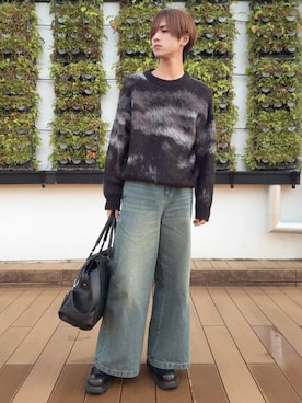 「アイテム（ボストンバッグ）」を使った、Fuuyaさん（メンズ・170cm）の秋コーディネート