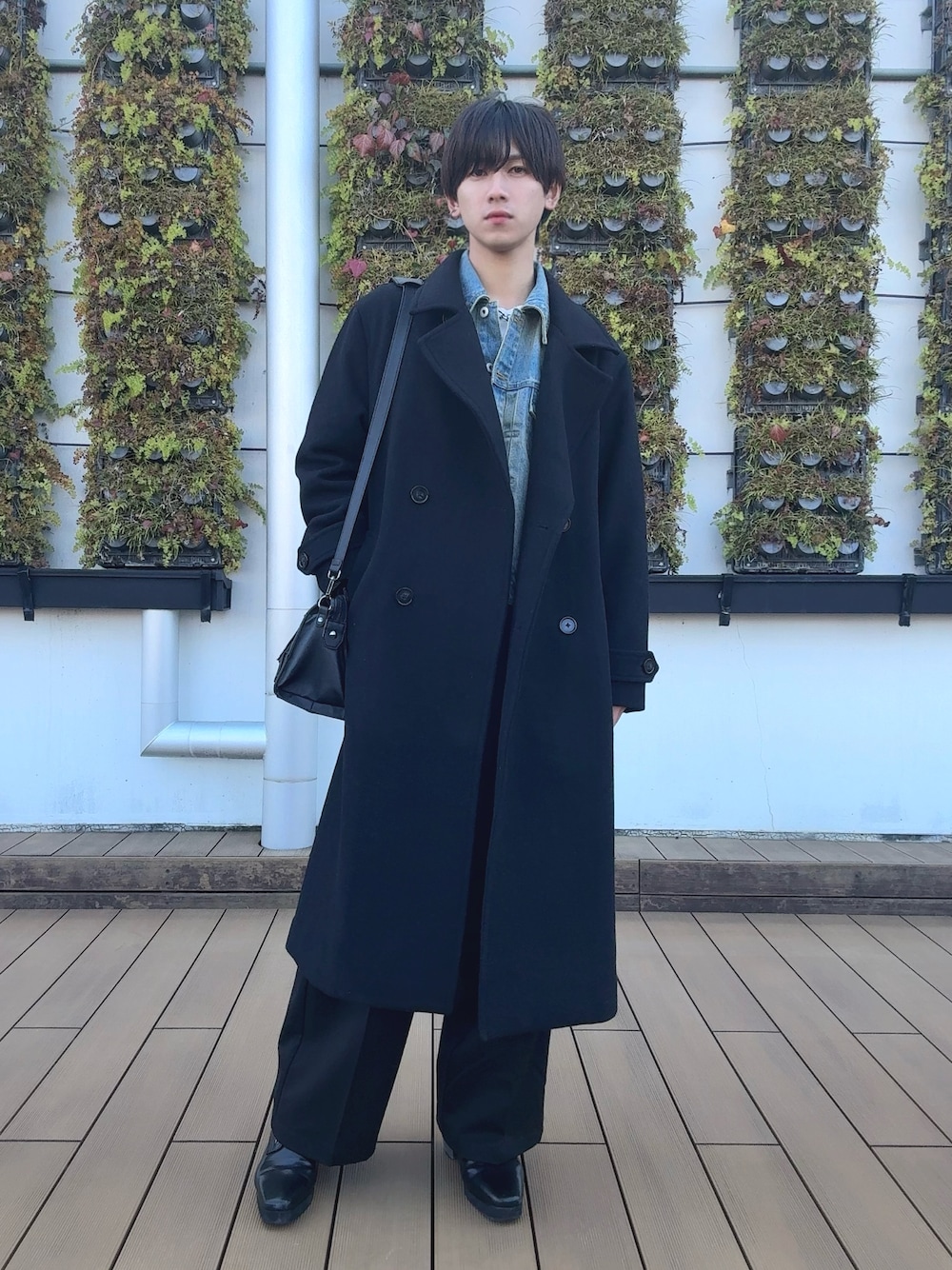 CLEL】Wool Blend Tech Melton Double Chester Coat / ウールブレンド