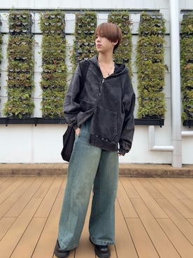 「アイテム（パーカー）」を使った、Fuuyaさん（メンズ・170cm・20代）の秋コーディネート