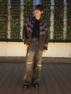 「アイテム（Tシャツ/カットソー）」を使った、Fuuyaさん（メンズ・170cm・20代）の秋コーディネート