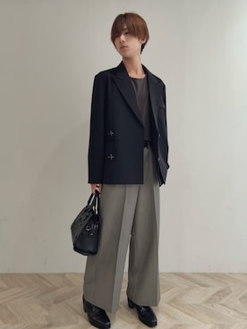 「アイテム（ハンドバッグ）」を使った、Fuuyaさん（メンズ・170cm）の秋コーディネート