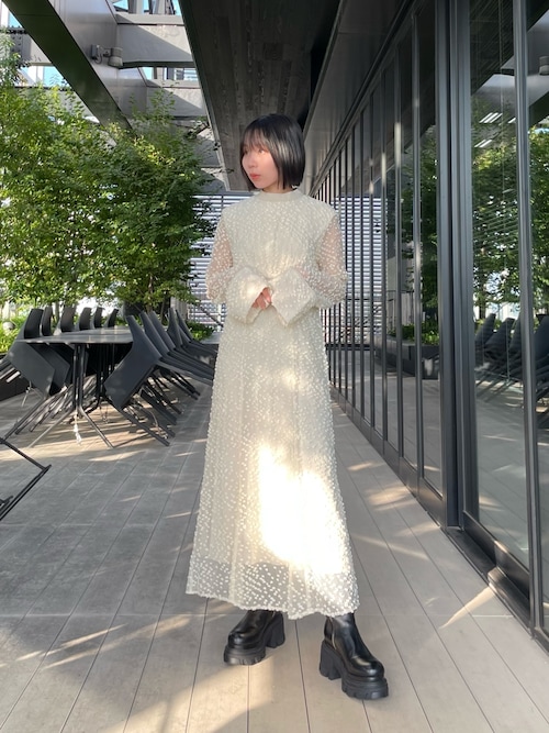 ワンピース レディース 「CLANE/クラネ」SNOW DOT JACQUARD ONEPIECE ワンピース レディース 「CLANE/クラネ」SNOW DOT JACQUARD ONEPIECE