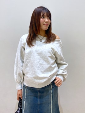 「FREE'S MART（フリーズマート）のアイテム（スウェット）」を使った、RINKAさん（レディース・165cm）の冬コーディネート