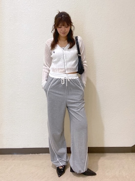「FREE'S MART（フリーズマート）のアイテム（カーディガン/ボレロ）」を使った、RINKAさん（レディース・165cm）の秋コーディネート