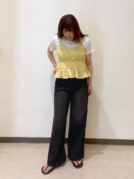 「アイテム（キャミソール）」を使った、RINKAさん（レディース・165cm）の夏コーディネート