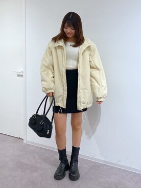 「FREE'S MART（フリーズマート）のアイテム（ダウンジャケット/コート）」を使った、RINKAさん（レディース・165cm）の秋コーディネート