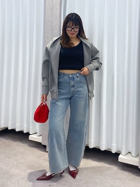 「FREE'S MART（フリーズマート）のアイテム（パーカー）」を使った、RINKAさん（レディース・165cm）の冬コーディネート