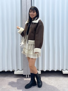 「FREE'S MART（フリーズマート）のアイテム（その他アウター）」を使った、RINKAさん（レディース・165cm）の秋コーディネート