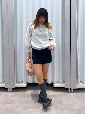 「FREE'S MART（フリーズマート）のアイテム（スウェット）」を使った、RINKAさん（レディース・165cm）の冬コーディネート