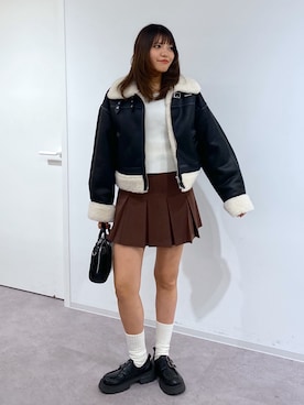 「FREE'S MART（フリーズマート）のアイテム（その他アウター）」を使った、RINKAさん（レディース・165cm）の秋コーディネート