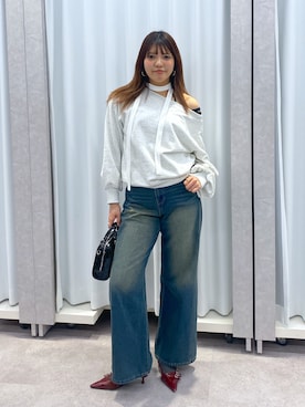 「FREE'S MART（フリーズマート）のアイテム（スウェット）」を使った、RINKAさん（レディース・165cm）の冬コーディネート