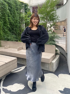 「FREE'S MART（フリーズマート）のアイテム（デニムジャケット）」を使った、RINKAさん（レディース・165cm）の秋コーディネート