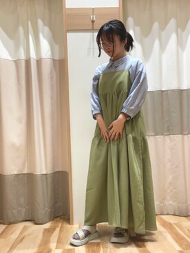 「アイテム（ドレスシューズ、ベージュ系）」を使った、てん🐶さん（レディース・150cm）の夏コーディネート